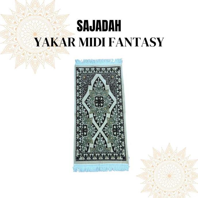(10 PCS) sajadah Yakar Fantasy Midi/Sajadah Turkiye/Sajadah Tebal/Sajadah Nyaman/Sajadah Bludru/Saja