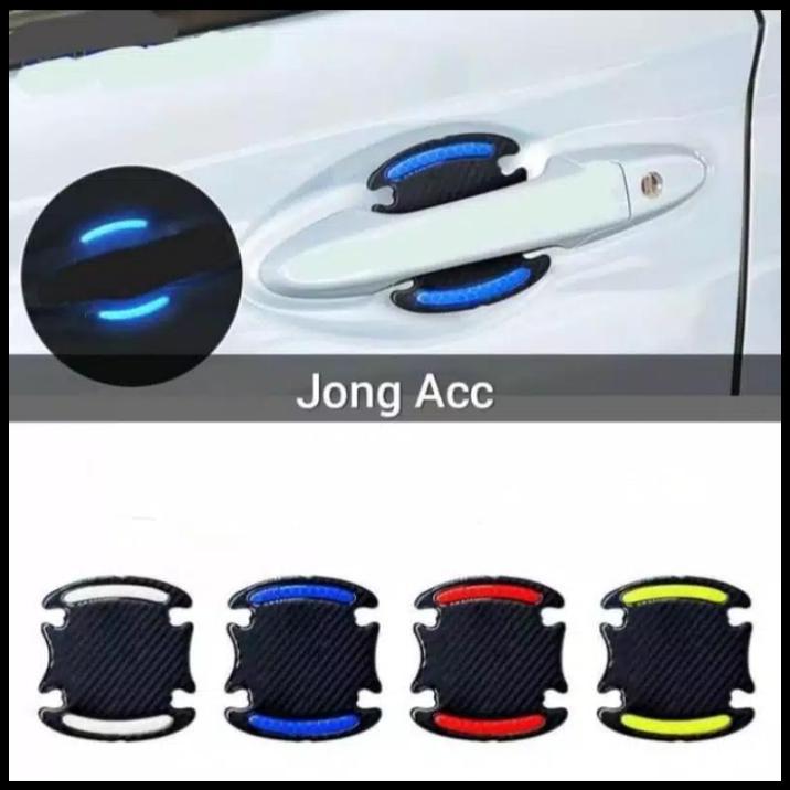 HOT DEAL OUTER MANGKUK HANDLE STIKER REFLEKTIF CARBON MOBIL VIOS /VIOS LIMO