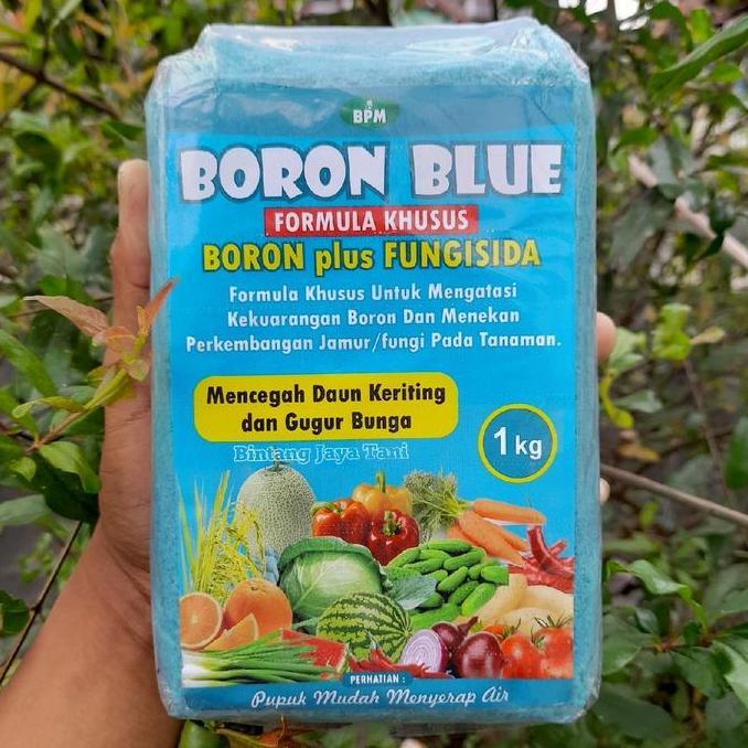 BORON BLUE 1 KG / FORMULA KHUSUS/ BORON plus FUNGISIDA/ Untuk Mencegah Daun Keriting Dan Gugur Bunga
