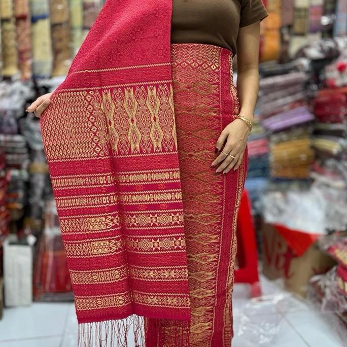 Grosir Tumtuman Tanpa Sambung Benang Extra Bemberg Songket Tarutung