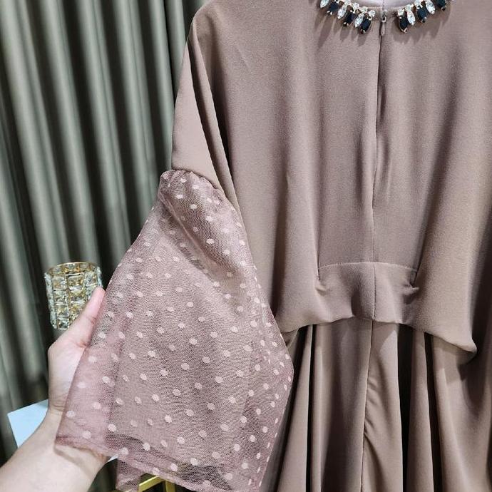 Grosir Calianna Kaftan Premium - Kaftan Busui Lengan Panjang Ceruty Polos