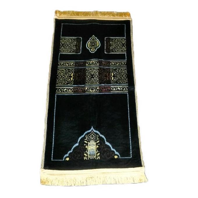 (BEST SELLER) Sajadah Tebal Sajadah Anti Slip Sajadah Kiswah Sajadah khusus Hitam Sajadah ukuran 55 