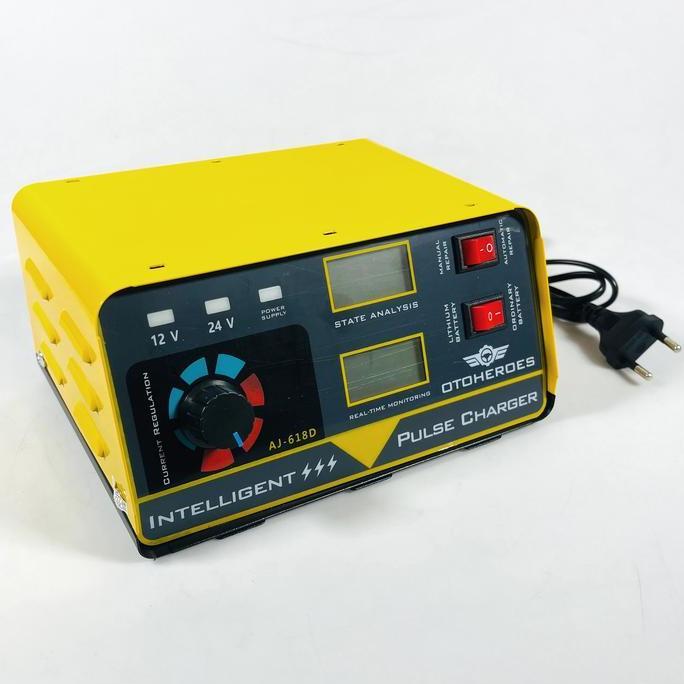 Charger Aki Mobil Intelligent Battery Charger 12V/24V - AJ-618D