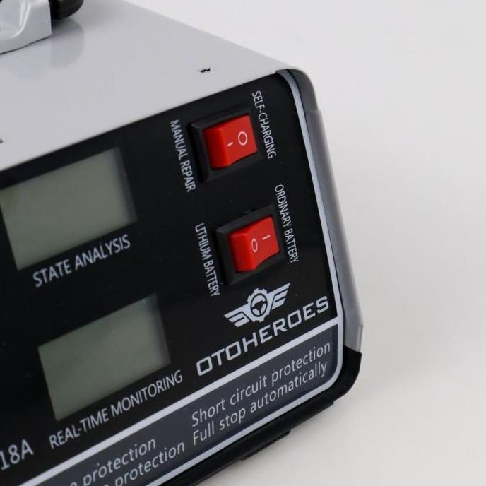 Charger Aki Mobil Motor 400W 12V/24V 400Ah + LCD -Charger Aki Casan Cas Aki