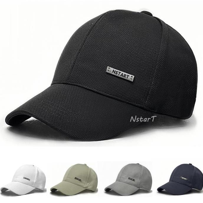 (BEST SELLER) Topi Baseball  NSTART Hat Cap NS Casual Distro Fashion Pria Wanita Black Blue NSTART C