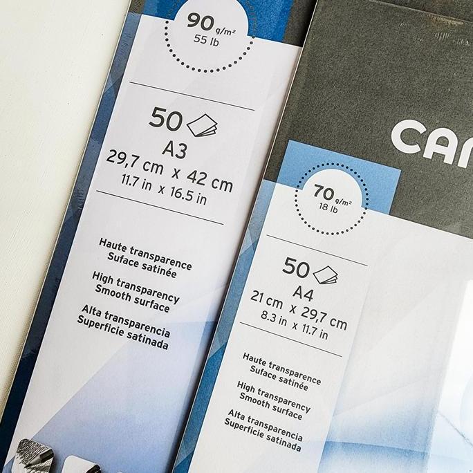 Canson Calque Pad Tracing Paper Satin Finish A4/A3 | Kalkir