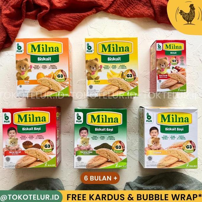 Bybyxt- Milna - Biskuit Bayi 6+ | Cemilan Snack Biskuit Anak Bayi Mpasi Sehat
