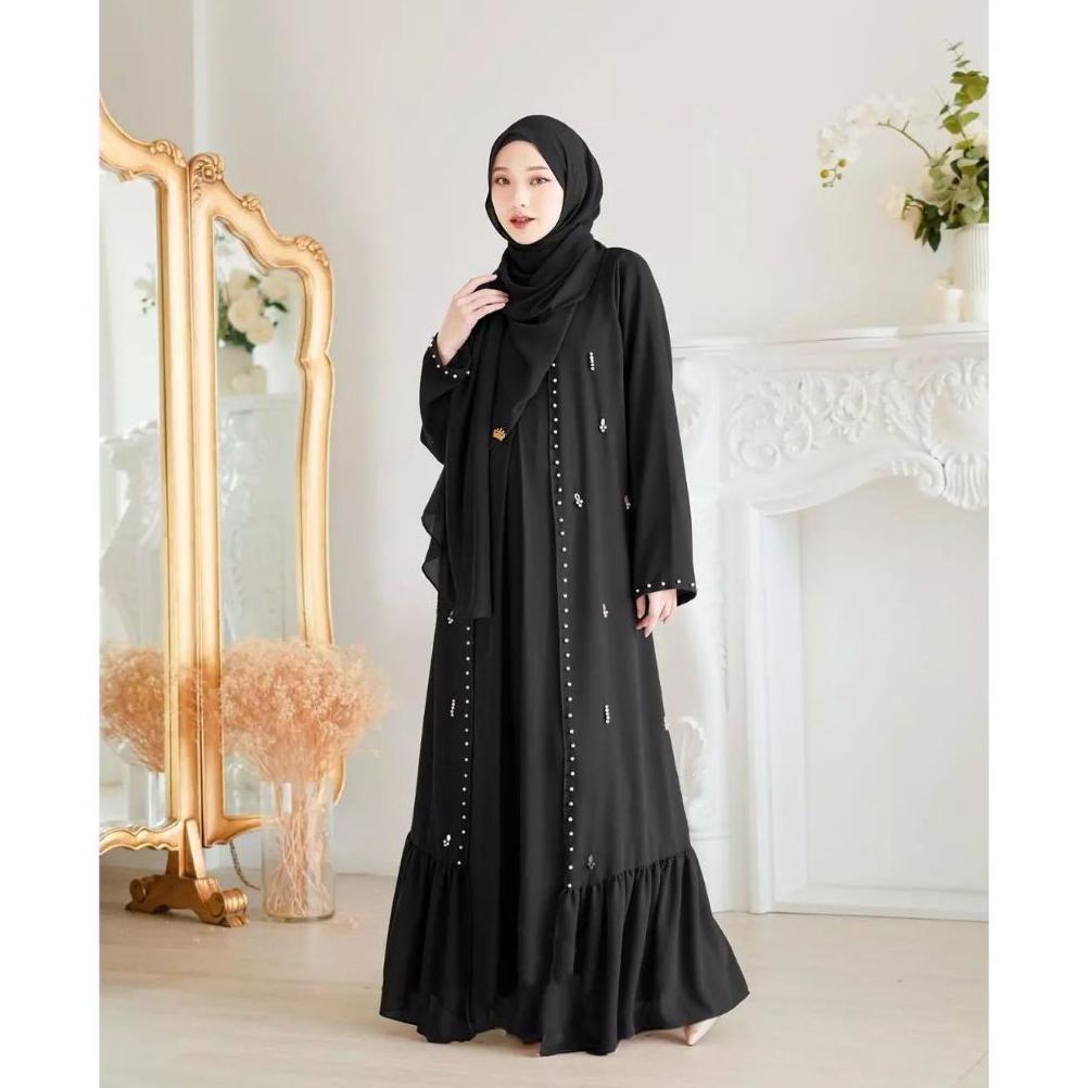 Abaya Syahira Set Abaya Syar'i Abaya Set Arab Abaya Set Ceruty Babdoll Abaya Set Mutiara Abaya Set M