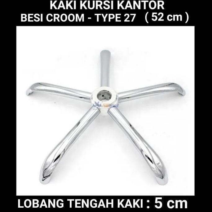 Allo- Kaki Kursi Kantor Besi Chrome, Kaki Kursi Gaming , Kaki Kursi Staff