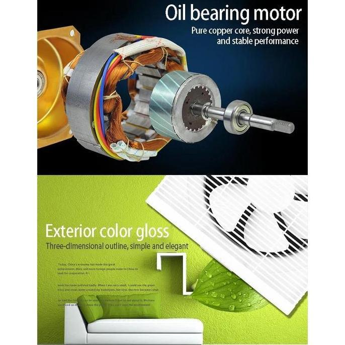 Powerx- Exhaust Fan Dinding Kipas Angin Hexos 6Inch Dan 8Inch Pembuangan Hexos 23.5X20Cm (6Inch) Dan