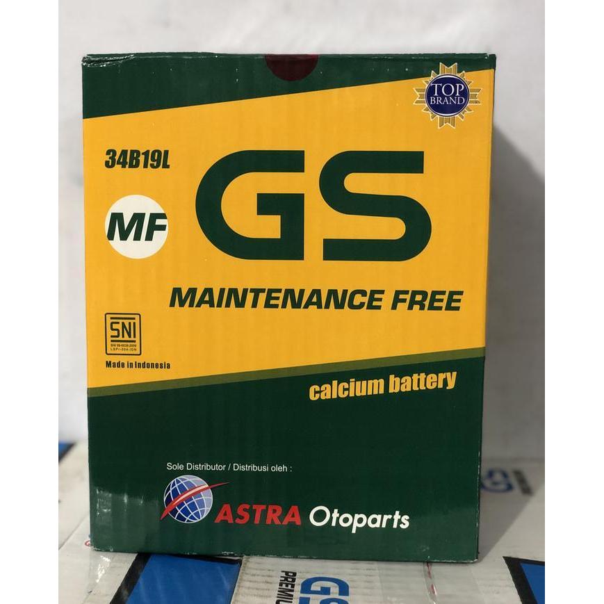 Aki Gs Mf 34B19L 34Ah Aki Ori Bawaan Baru Mobil Brio Xpander Calya Dll Original Dan Terpercaya
