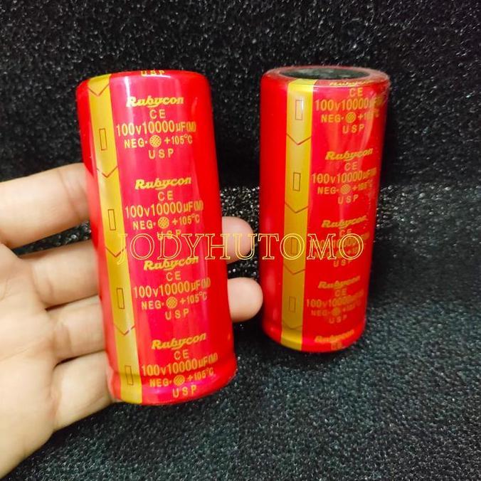 Elco Capasitor 10000Uf 100V Rubycon Elco Rubycon 10000Uf 100V Merah