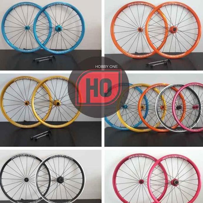 TERBARU Faxson Colorful Wheelset 22 Inchi 20-451 - Profile 25mm - Dahon Tern FNHON Sepeda Lipat BISA
