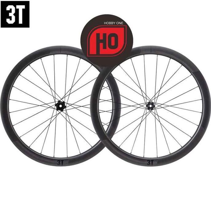 TERBARU 3T DISCUS 45/32 Ltd Stealth Carbon Clincher Tubeless Ready Wheelset BISA GRAB