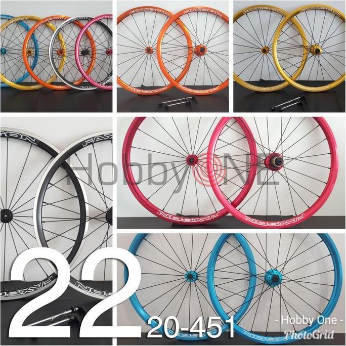 TERBARU Faxson Colorful Wheelset 22 Inchi 20-451 - Profile 25mm - Dahon Tern