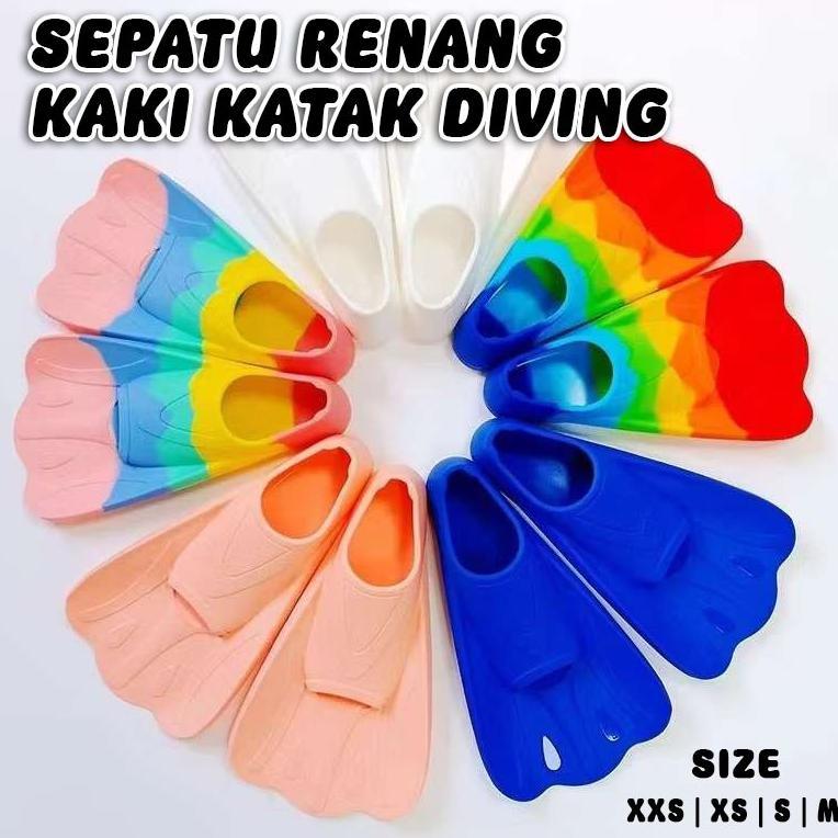 Kaki Katak Silicone Fin Renang Diving Sepatu Kaki Katak Fin Diving Renang Snorkeling Anak dan Dewasa