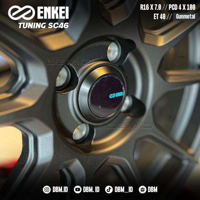 Velg Enkei Tuning Sc46 R16X7 4X100 Matt Gun Metal Original Original Dan Terpercaya