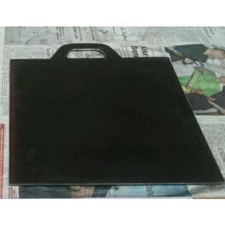 Wajan Persegi Plat Baja Alat Panggangan Roti Bakar Sosis Burger 35CM