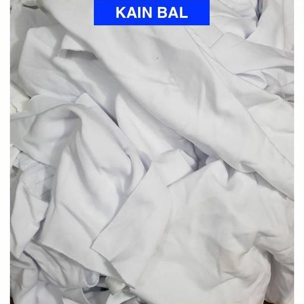 Clapix- Kain Bal Majun Putih Kain Ball Kain Bal Lap Furniture Perca 1 Kg