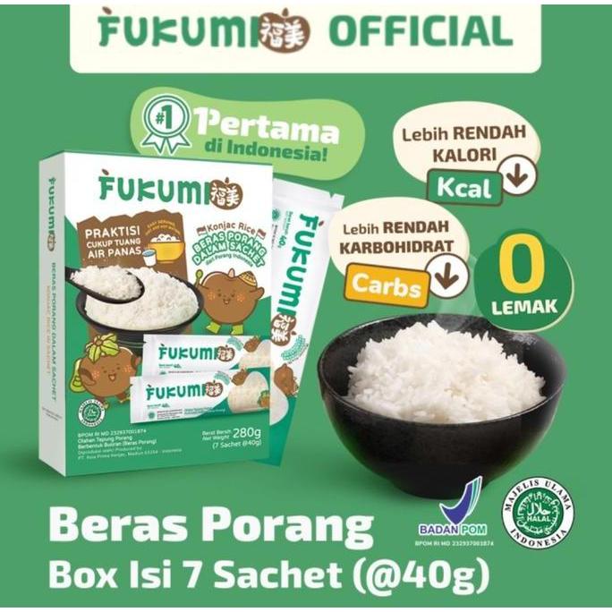 Beras Fukumi - Beras Porang Box Sachet (7 Sachet)
