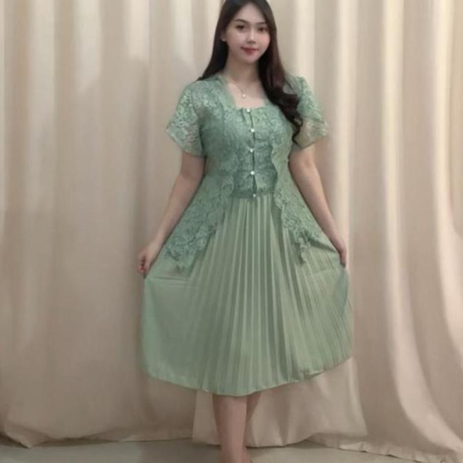 Discount Dress Anita /Dress Outer Wanita/Dress Kekinian Wanita/Dress Kondangan/Dress Pesta Natal/Out
