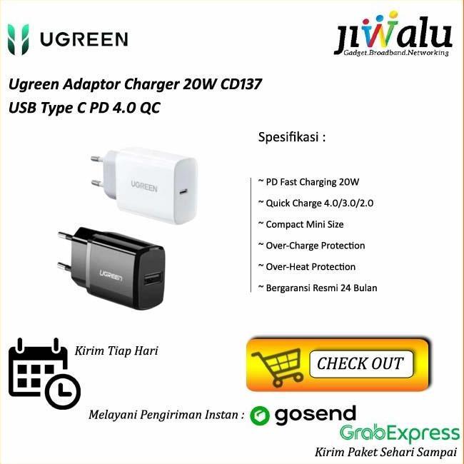 NEW Ugreen Adaptor Charger 20W CD137 USB Type C PD 4.0 QC