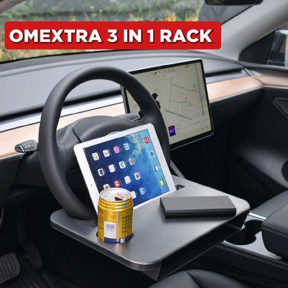 3 In 1 Omextra Meja Setir Mobil Side Pocket Jok Gap Filler Pengisi Celah Jok Mobil Car Seat Organize