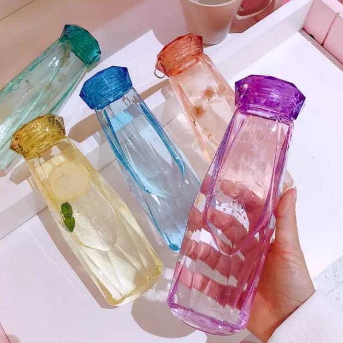 Botol Kaca Diamond / Botol Unik Diamond / Botol Minum / Botol Souvenir / Perlengkapan Makan Trending