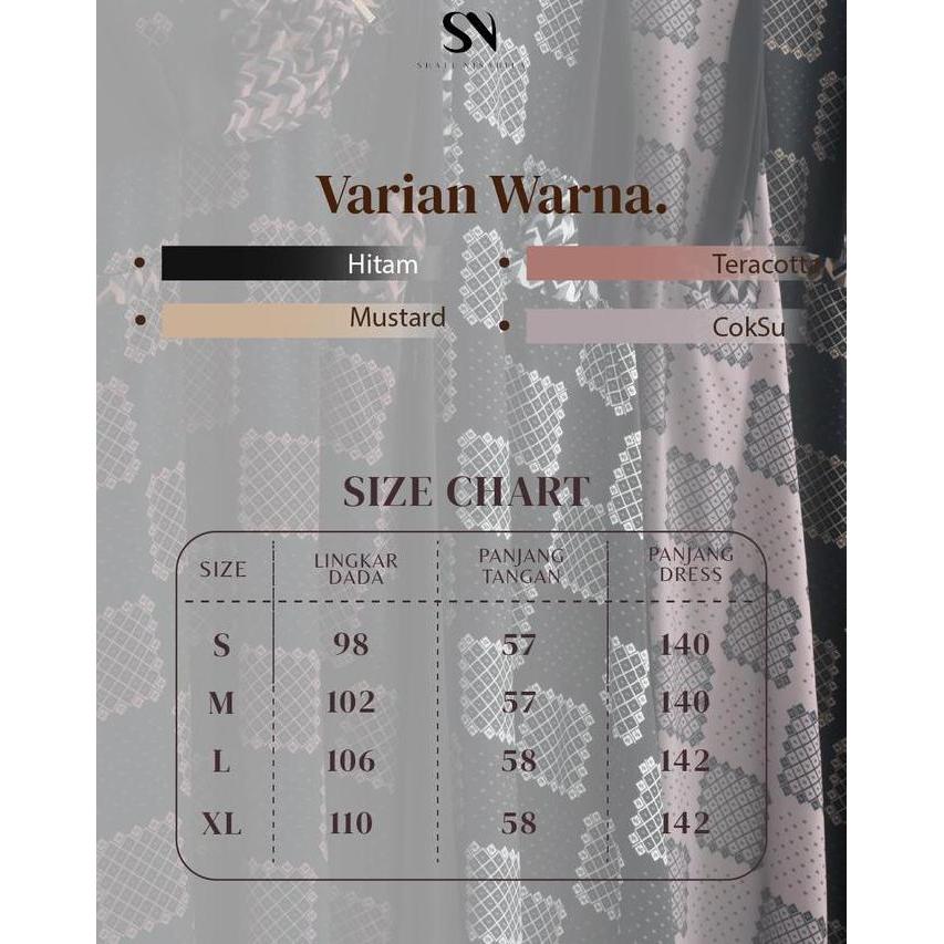 Sale Shalu Nisabila - Syahira Dress Gamis Panjang Printing Motif Mewah Simple Syari Wudhu Friendly W