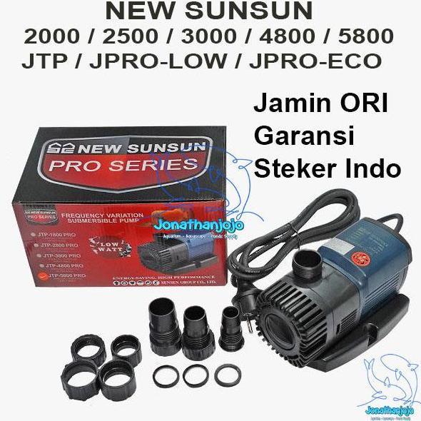 Fishbou- Sunsun Jtp Pro 2000 2500 3000 4800 5800 Liter/Jam Jpro / Eco / Low Jpro Sni Original Pompa 