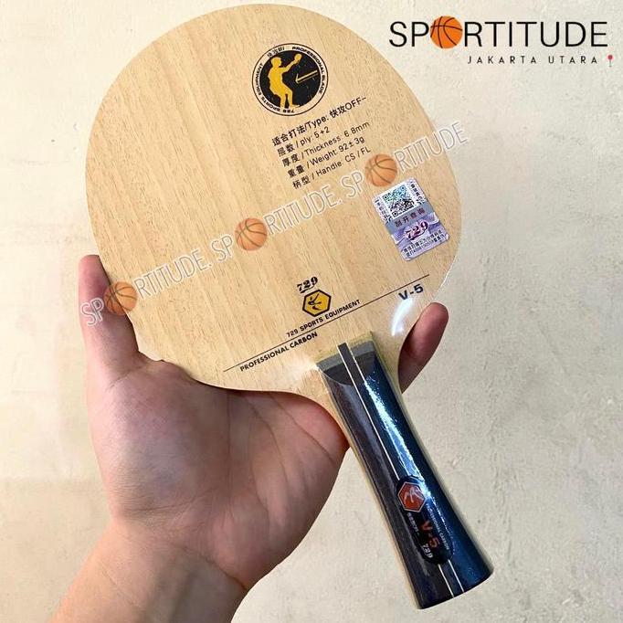 TERMURAH - Kayu Pingpong 729 V-5 Carbon Blade Pingpong 729 V5 FL