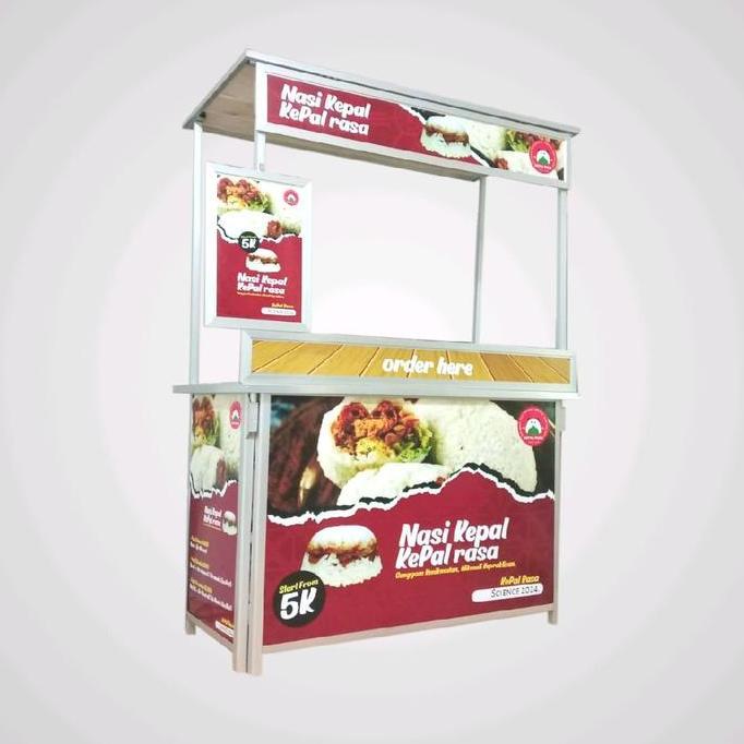 Terlaris Booth Portable / Gerobak Lipat + Atap