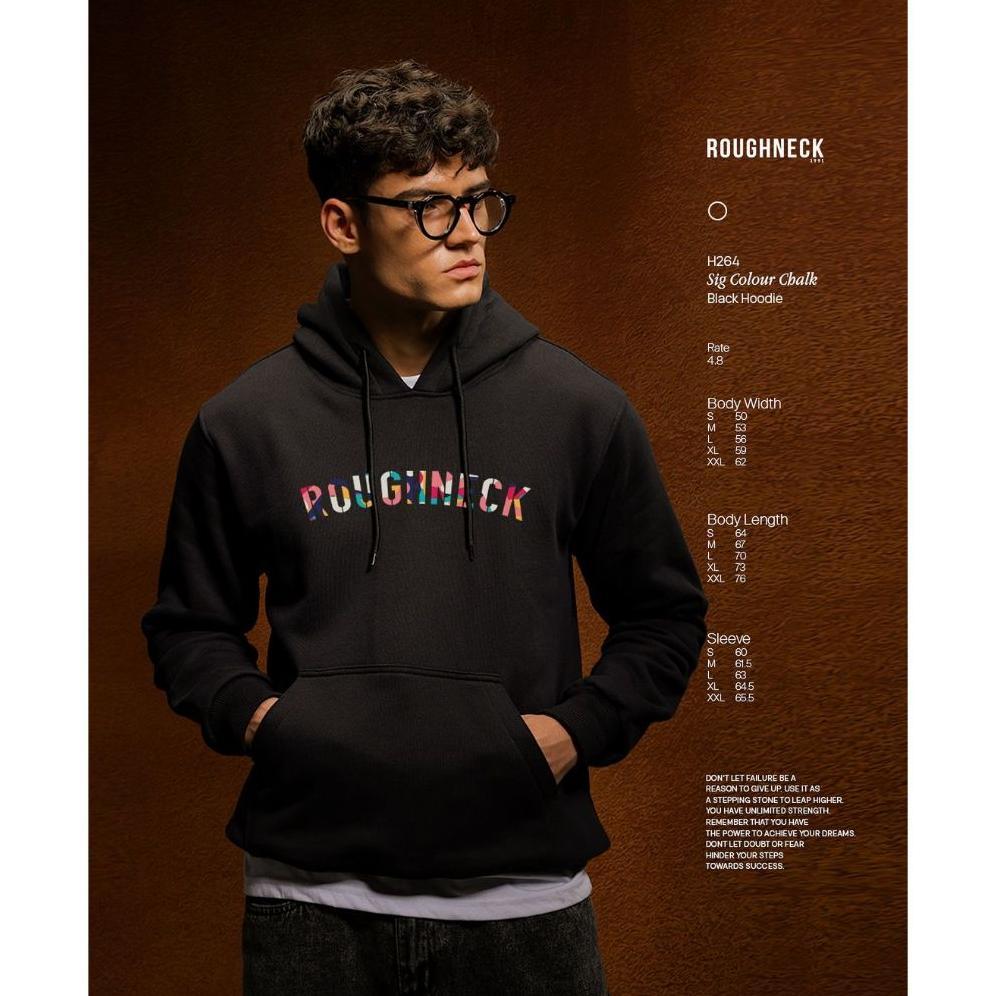 PREMIUM ROUGHNECK H264 SIG COLOR CHALK BLACK HOODIE