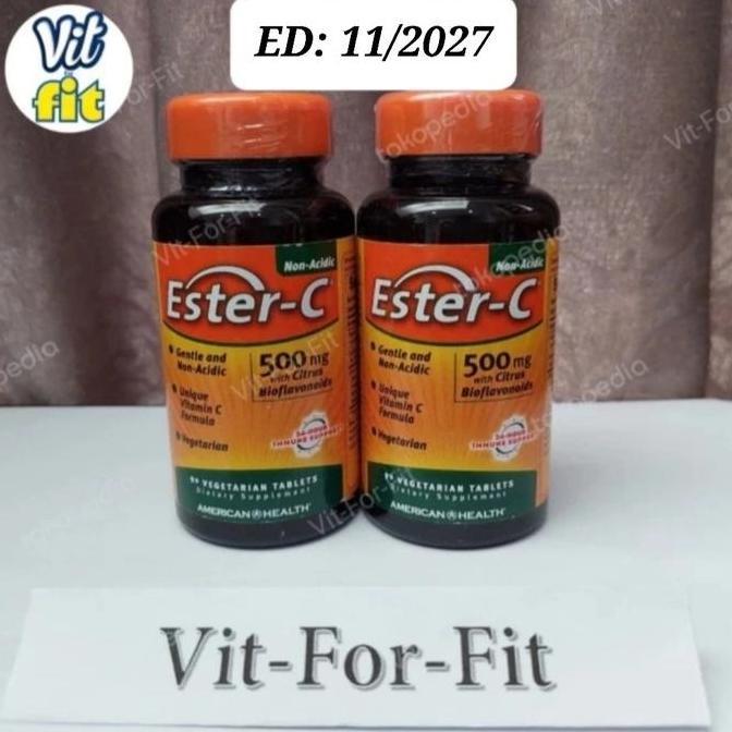 American Health Ester C 500 mg With Citrus Bioflavonoids - 90 tabs || Ester C 500mg