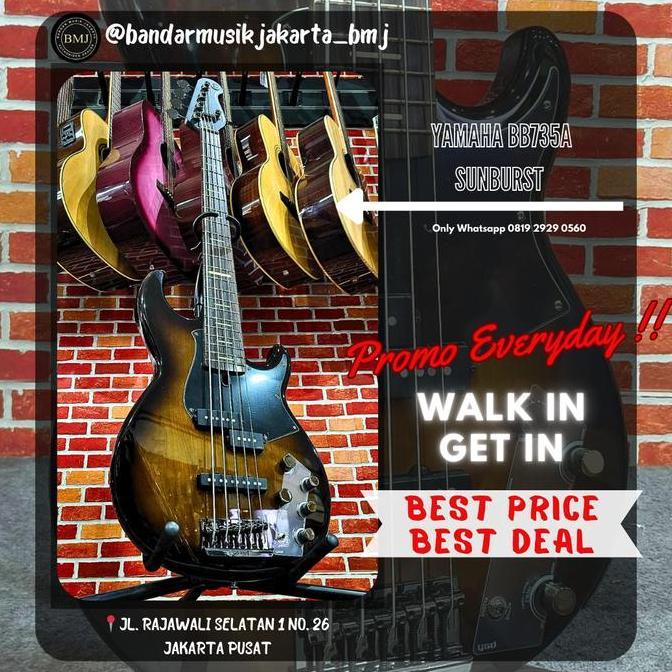 Murah YAMAHA BB735A ELECTRIC GUITAR BASS  BMJ G Non COD