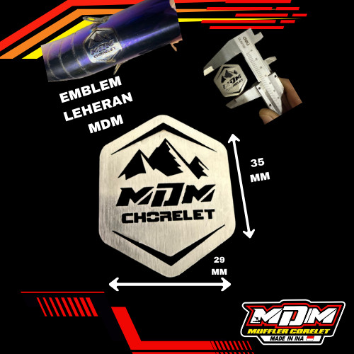 MDM RACING MUFFLER Emblem MDM Gunung Untuk Las di Leher