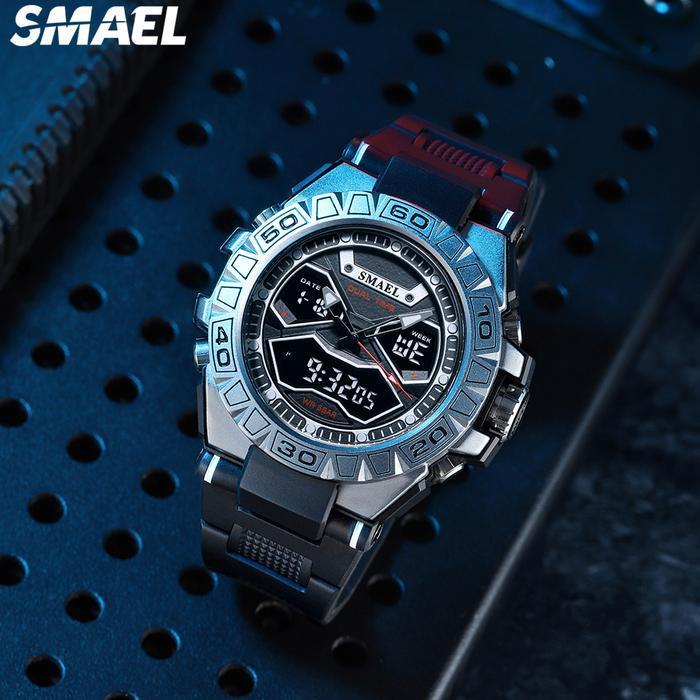 Jam Tangan Sport Analog Digital Pria Wanita Merk SMAEL 8070