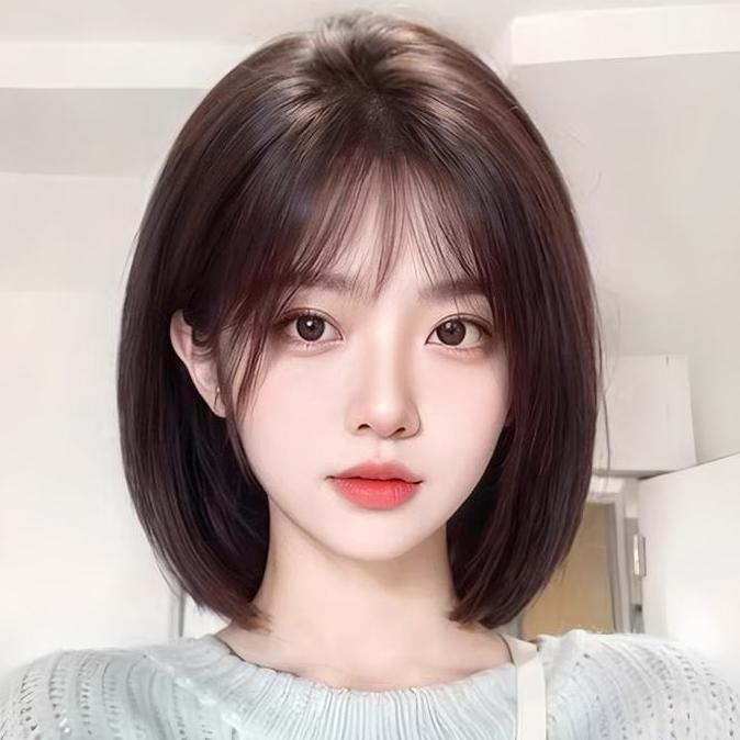 Gogopix- Wig Rambut Pendek/Wig Wanita Full Kepala/Wig Natural Wanita/Bob Wig/Wig Daily/Wig Pendek 33