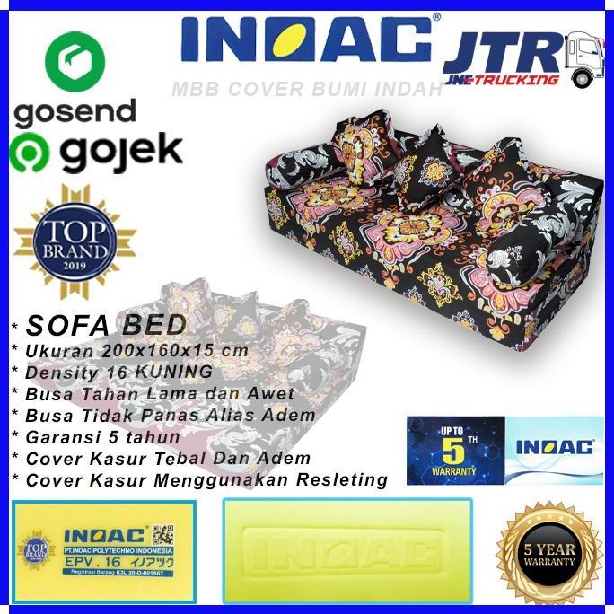 sofabed busa inoac 160 x 200 x 15 cm 5 tahun