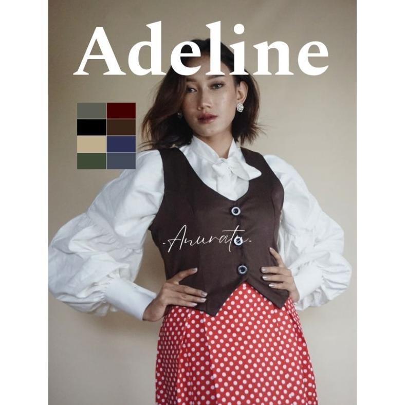Murah !!! Adeline Vest Wanita Vintage Aesthetic Retro|Anuratu Store Official