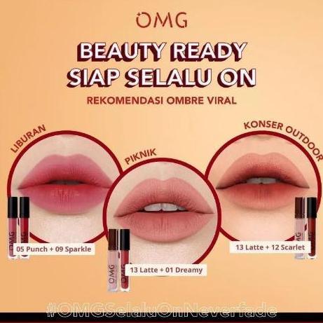 Bytlip- Paket Ombre Omg / Ombre Lipcream Omg / Lipcream Oh My Glam / Lipstik Omg / Make Up Omg