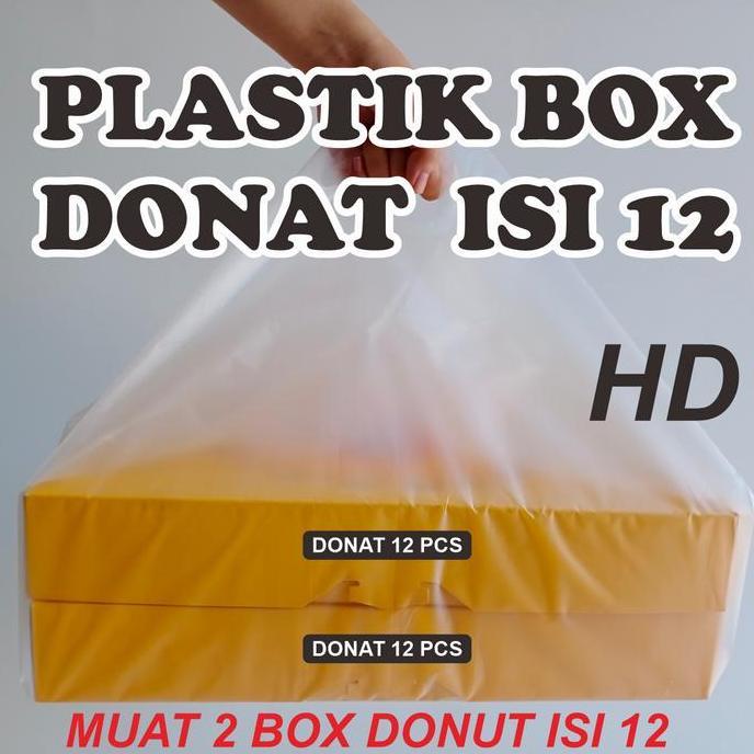 New- Plastik Box Donat Isi 12 /Kantong Plastik Donat Isi 12