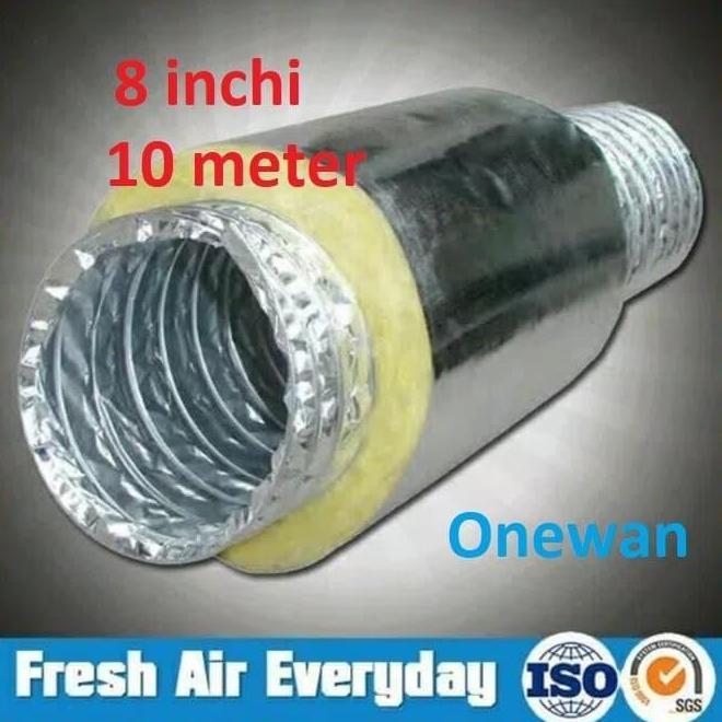 Flexible Cerobong Ducting Isolasi 8" / Pipa Exhaust Ducting Aluminium