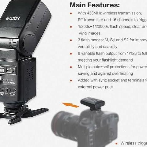 Godox TT520 II Speedlite Universal TT520II Flash Studio Mini TT 520 II/TT520 III/Godox TT520 III