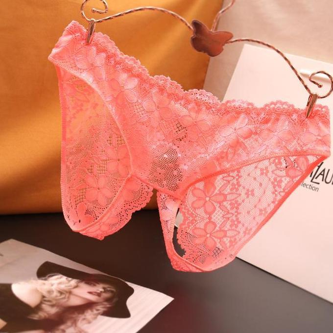 Wkwx- Violetfire Celana Dalam Wanita Jumbo G String Open Sexy Pita Renda Transparan Thong C1500 Warn