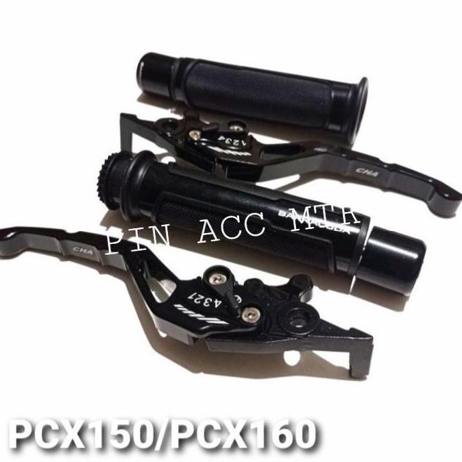 PAKET VARIASI PNP PCX150/PCX160 HANGRIP GAS BARRACUDA + HANDLE REM Terlaris
