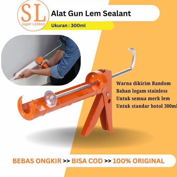 Qnqx- Alat Tembak Silikon Sealant Tabung Caulking Gun Simple Praktis & Kuat