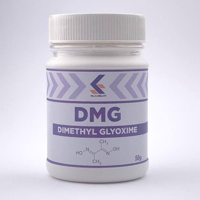 DMG DIMETHYL GLYOXIME / DIMETHYLGLYOXIME 50 GR C2H8N2O2 ORIGINAL DAN TERPERCAYA