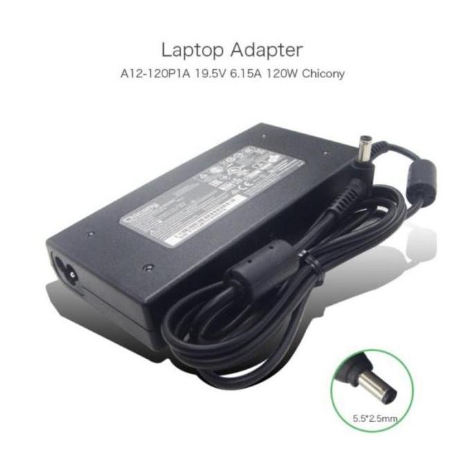 Adaptor Charger Laptop Msi 19.5V 6.15A Original