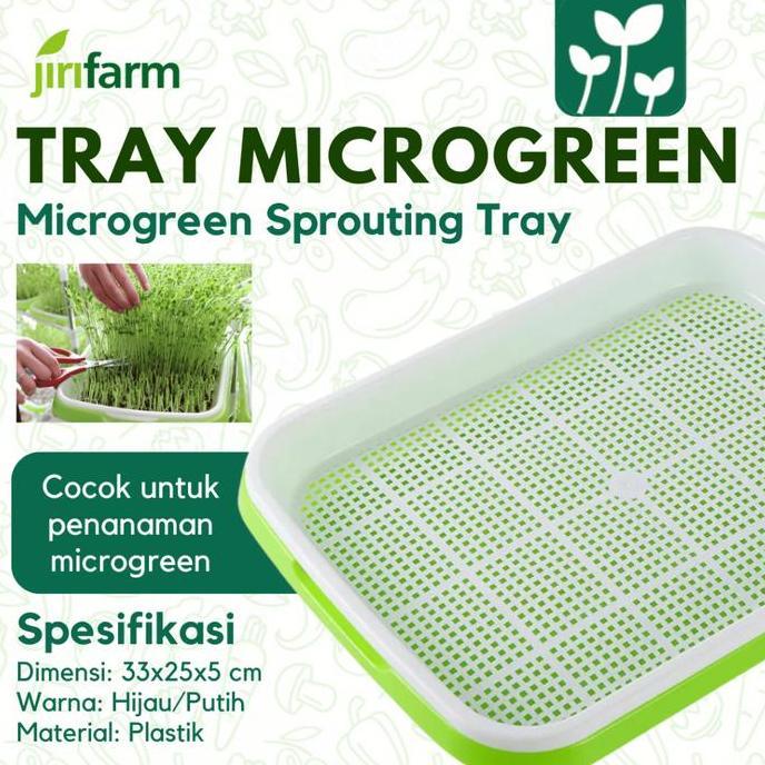 Gardenwill Jirifarm - Microgreen Sprouting Tray With Base - Tray Semai Microgreen Dengan Alas